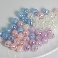 Perles acryliques plaquée, Acrylique, Rond, DIY, plus de couleurs à choisir, 14mm, Environ Vendu par sac