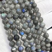 Labradorit Perlen, DIY & verschiedene Größen vorhanden & facettierte, grau, Länge:ca. 39 cm, verkauft von Strang