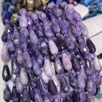 Perles de pierre gemme unique, Lepidolite naturel, larme, DIY & facettes, violet Environ 39 cm, Vendu par brin