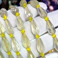 天然のレモン水晶のビーズ, レモンクォーツ, 水滴, DIY & 切り面 長さ:約 39 センチ, 売り手 ストランド[