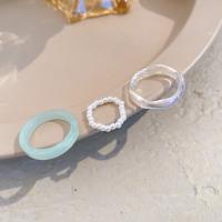 Ring Set, Resin, plated, three pieces & for woman 