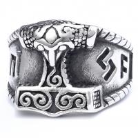 Stainless Steel Finger Ring, 304 Stainless Steel, plated & for man, original color 
