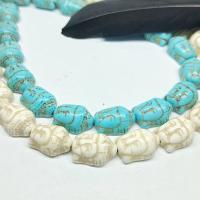 Synthetische Türkis Perlen, plattiert, DIY & verschiedene Größen vorhanden, keine, Länge:45 cm, 10SträngeStrang/Tasche, verkauft von Tasche