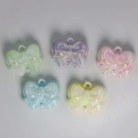 Perles acryliques plaquée, Acrylique, Noeud papillon, DIY & lumineux & boucle de 1/1, plus de couleurs à choisir Environ Vendu par sac