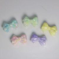 Perles acryliques plaquée, Acrylique, Noeud papillon, DIY & lumineux, couleurs mélangées Environ Vendu par sac