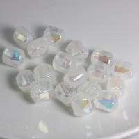 Perles acryliques plaquée, Acrylique, DIY, blanc Environ Vendu par sac[