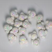 Plating Acrylic Beads, Christmas Bell, DIY & luminated, white, 20mm, Approx 