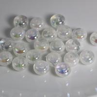Perles acryliques plaquée, Acrylique, abaque, DIY, transparent Environ Vendu par sac[