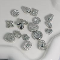 Plating Acrylic Beads, silver color plated, DIY Approx [