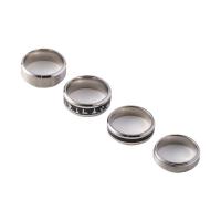 Ring Set, 304 Stainless Steel, 4 pieces & fashion jewelry & for man 