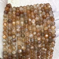 Mondstein Perlen, Orange Mondstein, rund, DIY, orange, 8mm, Länge:ca. 39 cm, verkauft von Strang