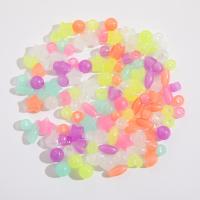 Fashion Plastic Beads, Polystyrene, injection moulding & DIY & luminated, mixed colors 