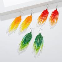 Glass Seed Beads Earring, Seedbead, with 304 Stainless Steel, fashion jewelry & for woman 