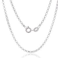 Sterling Silber Schmuck Halskette, 925 Sterling Silber, plattiert, unisex & verschiedene Größen vorhanden, Silberfarbe, verkauft von PC