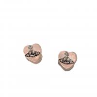 Resin Zinc Alloy Earring, with Resin & Acrylic, Heart, plated, for woman [