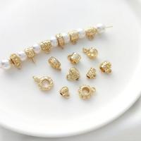 Entretoise de perles en laiton, alliage de zinc, Plaqué d'or 14K, bijoux de mode & DIY & styles différents pour le choix, doré, Vendu par PC[