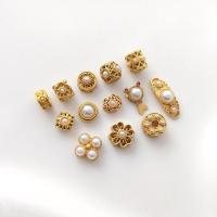 Entretoise de perles en laiton, Plaqué d'or 14K, bijoux de mode & DIY & styles différents pour le choix, doré, Vendu par PC[