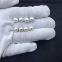 No Hole Cultured Freshwater Pearl Beads, Round, DIY, white, 7mm [