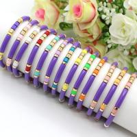 Fashion Zinc Alloy Bracelets, plated, fashion jewelry & Bohemian style & elastic & stoving varnish & Unisex Inner Approx 55mm 
