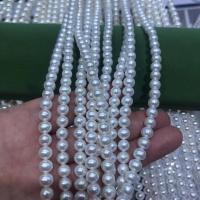 Round Cultured Freshwater Pearl Beads, DIY, white, 6-7mm Approx 38 cm 
