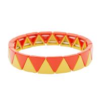 Fashion Zinc Alloy Bracelets, with Elastic Thread, Triangle, stoving varnish, fashion jewelry & Bohemian style & Unisex Inner Approx 55mm 