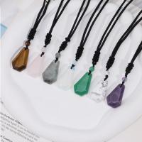 Gemstone Necklaces, with Nylon Cord, handmade, fashion jewelry & Unisex Approx 27.04 Inch 