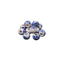 Pinselführung Porzellan Perlen, Trommel, DIY & verschiedene Muster für Wahl, keine, 8mm, ca. 100PCs/Tasche, verkauft von Tasche