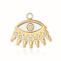 Cubic Zirconia Micro Pave Brass Pendant, Titanium Steel, with Natural Stone, plated, fashion jewelry & DIY & micro pave cubic zirconia 
