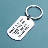 Stainless Steel Key Chain, 201 Stainless Steel, polished, Unisex 10MM 