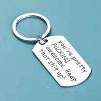 Stainless Steel Key Chain, 201 Stainless Steel, polished, Unisex silver color 