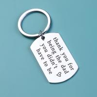 Stainless Steel Key Chain, 201 Stainless Steel, polished, Unisex silver color, 30MM 