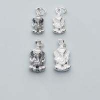 Sterling Silver Animal Pendants, 925 Sterling Silver, Elephant, Antique finish, DIY 