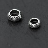 Sterling Silver Spacer Beads, 925 Sterling Silver, Antique finish, DIY silver color 