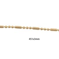 Collar en Cadena de Latón, metal, chapado en oro de 14 K, unisexo, dorado, longitud:aproximado 45.1 cm, Vendido por UD[