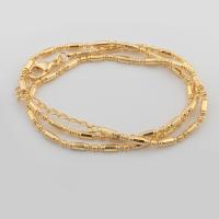 Collar en Cadena de Latón, metal, chapado en oro de 14 K, unisexo, dorado, longitud:aproximado 46.2 cm, Vendido por UD