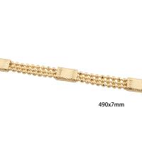 Collar en Cadena de Latón, metal, chapado en oro de 14 K, unisexo, dorado, longitud:aproximado 49 cm, Vendido por UD