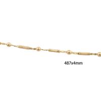 Латунь цепи ожерелье, 14K плакирование железом, Мужская, золотой, длина:Приблизительно 48.7 см, продается PC