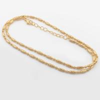 Brass Chain Necklace, 14K gold plated, Unisex, gold Approx 46.3 cm 