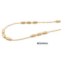 Brass Chain Necklace, 14K gold plated, Unisex, gold Approx 46.5 cm 