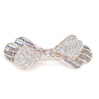 Hair Snap Clips, Zinc Alloy, Bowknot, plated, Korean style & for woman & with rhinestone 