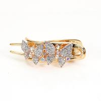 Hair Claw Clips, Zinc Alloy, with Resin, gold color plated, Korean style & for woman & with rhinestone [