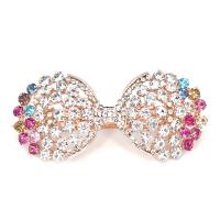 Hair Snap Clips, Zinc Alloy, plated, Korean style & for woman & with rhinestone 