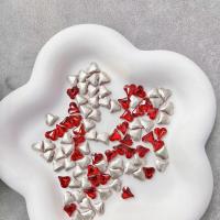 Polymer Clay Nagel Kunst, Glas, Herz, DIY, keine, 8x9mm, 100PCs/Menge, verkauft von Menge