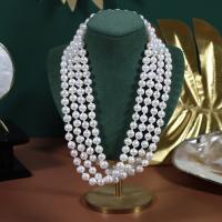 Collier de perles d'eau douce naturelles, perle d'eau douce cultivée, bijoux de mode, blanc, 6-7mm cm, Vendu par brin