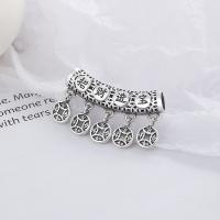 990 Sterling Silver Curved Tube Beads, Antique finish, DIY [