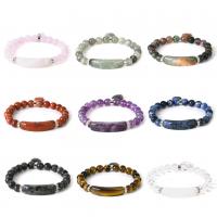Gemstone Bracelets, with Brass, Heart, handmade & for woman, 8mm Approx 7.28 Inch 