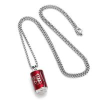 Zinc Alloy Necklace, with 304 Stainless Steel, Cola, plated, fashion jewelry, silver color cm 