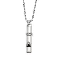 Zinc Alloy Necklace, with 304 Stainless Steel, Whistle, plated, fashion jewelry, silver color cm [