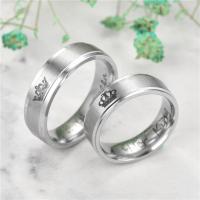 Stainless Steel Finger Ring, 201 Stainless Steel, Unisex  6MM 
