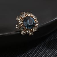 Crystal Brooch, Brass, with Crystal, micro pave cubic zirconia & for woman, 1.6cmu00d71.6cm 